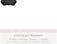 Tablet Screenshot of eventologyweddings.com